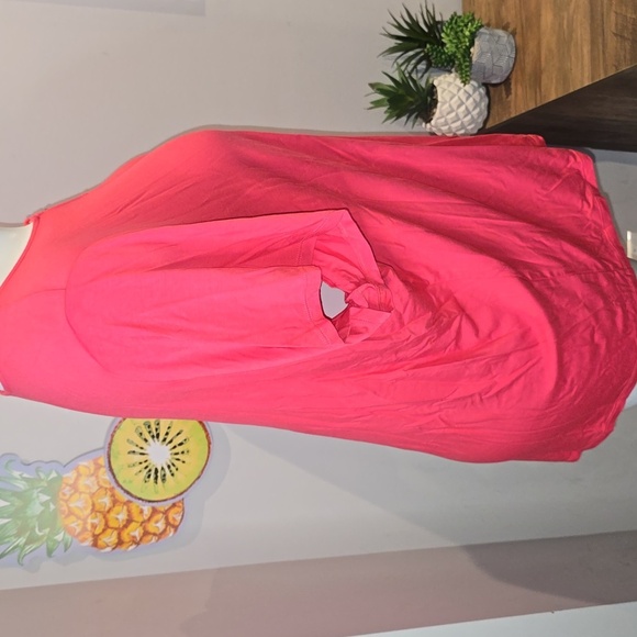 Torrid - Super Soft Crew Neck O-Ring Fitted Tee in Rouge Red / Pink - Picture 6 of 14